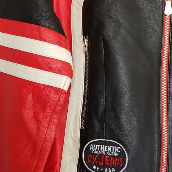 Calvin Klein vintage leather jacket - Picture 3 of 8